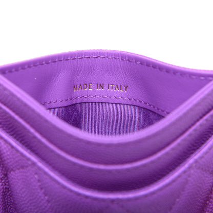 Chanel Caviar Quilted Filigree Card Holder Purple 7 of 9