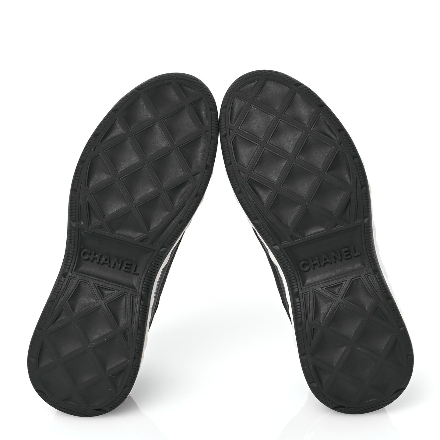 Velvet Calfskin Mixed Fibers CC Sneakers 37 Black