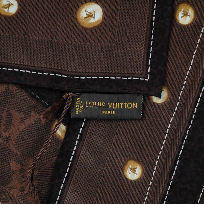 Louis Vuitton Silk Monogram New Denim Bandana Scarf Ebene 4 of 5