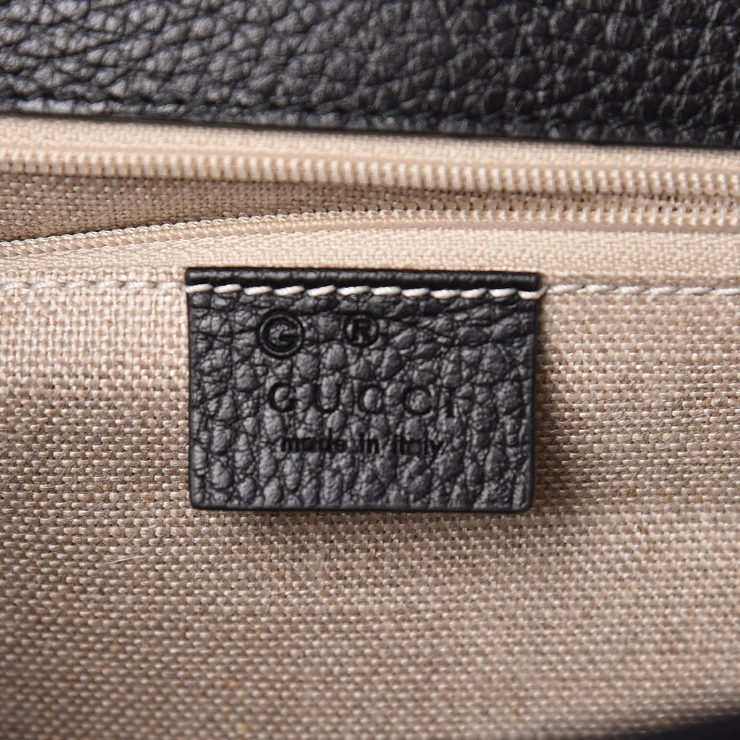 Dollar Calfskin Interlocking G Shoulder Bag Black