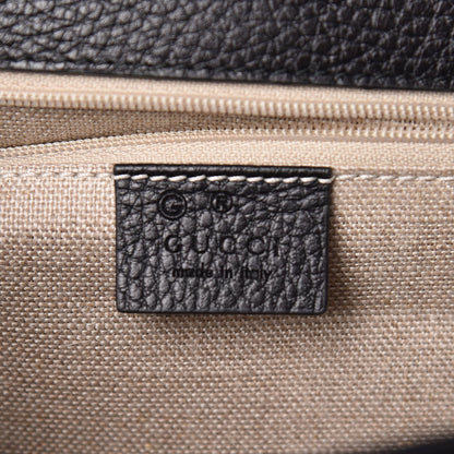 Gucci Dollar Calfskin Interlocking G Shoulder Bag Black 8 of 11
