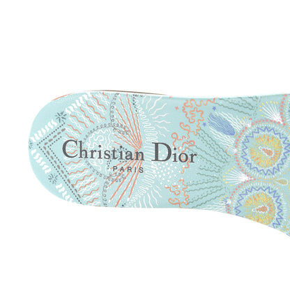 Christian Dior Canvas Embroidered Dior In Lights Dway Mules Slide Sandals 37 Multicolor 7 of 10