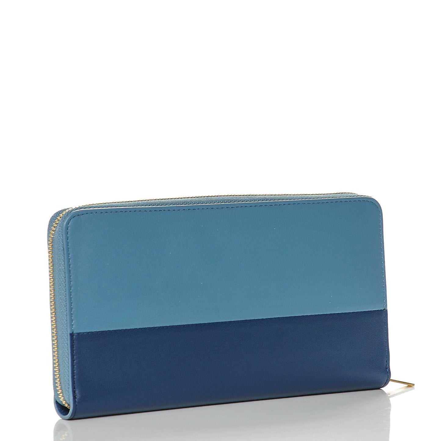 Lambskin Large Zip Around Multifunction Wallet Medium Blue