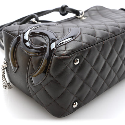 Chanel Calfskin Quilted Large Cambon Bowler Brown 9 of 10