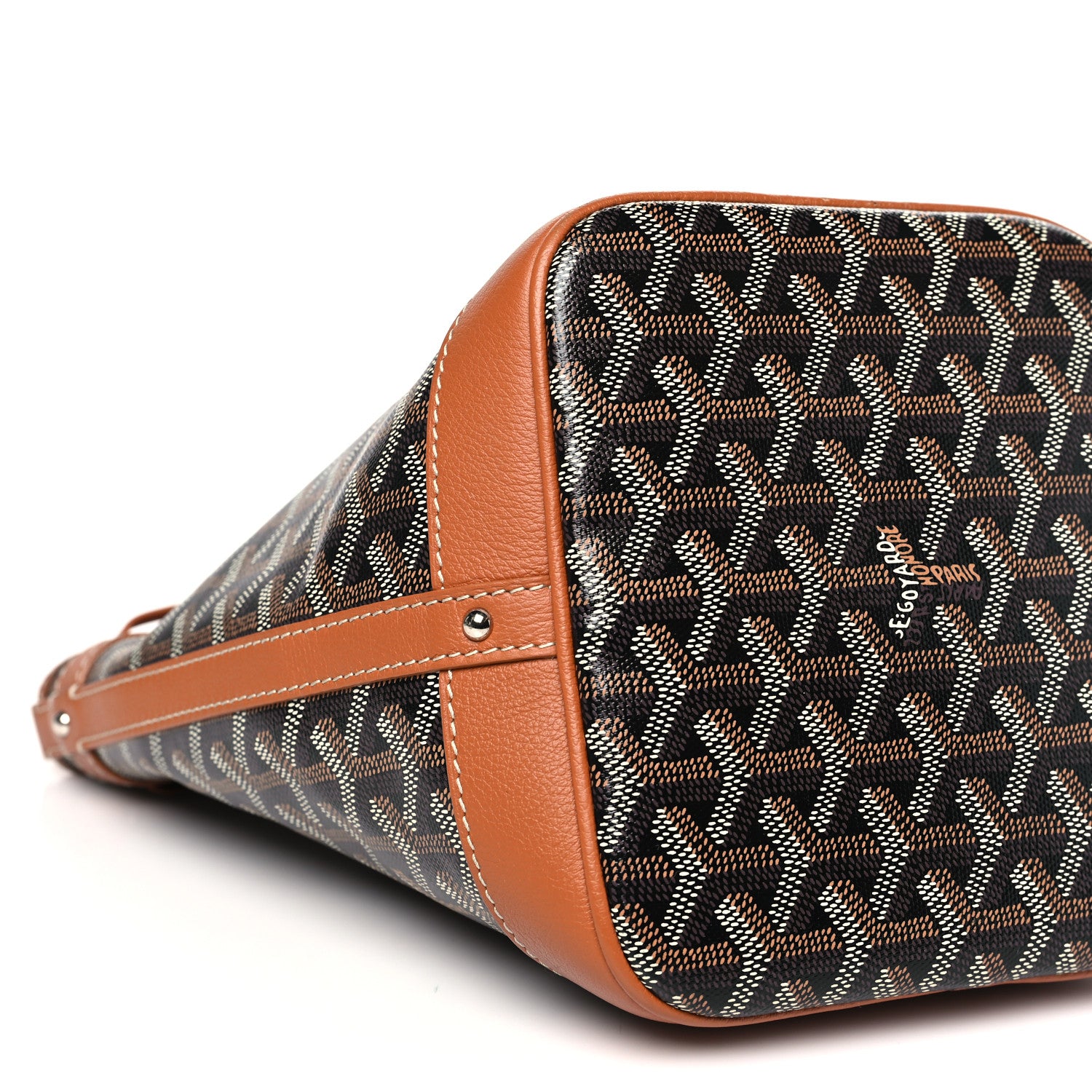 Goyard Goyardine Petit Flot Bucket Bag PM Black Gold 8 of 9