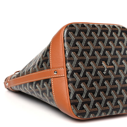 Goyard Goyardine Petit Flot Bucket Bag PM Black Gold 8 of 9