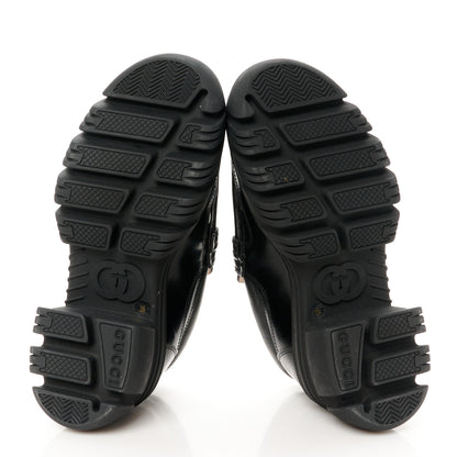 Gucci Magnum Calfskin Nappa Samoa Womens Horsebit Platform Chunky Lug Sole 40mm Loafers 35 Black 6 of 11