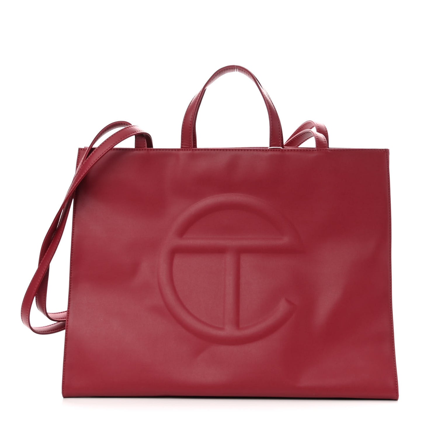 Vegan Leather Large Shopping Bag Oxblood