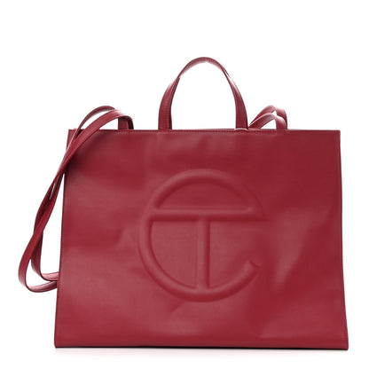 Telfar Vegan Leather Large Shopping Bag Oxblood 1 of 10