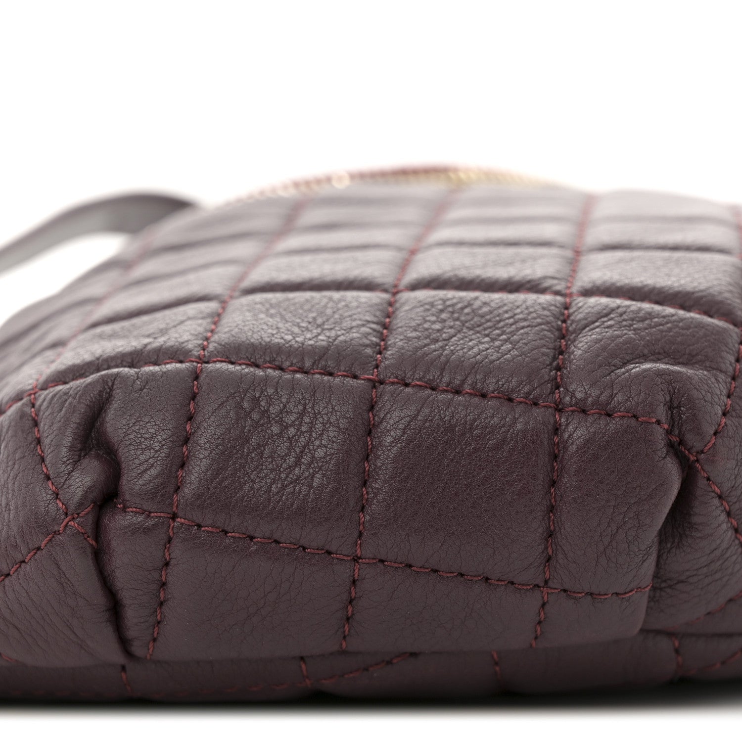 Chanel Calfskin Quilted Banane Waist Bag Fanny Pack Burgundy 8 of 9