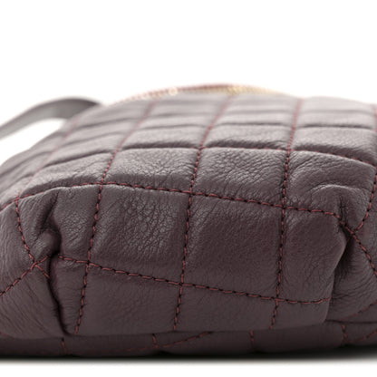 Chanel Calfskin Quilted Banane Waist Bag Fanny Pack Burgundy 8 of 9