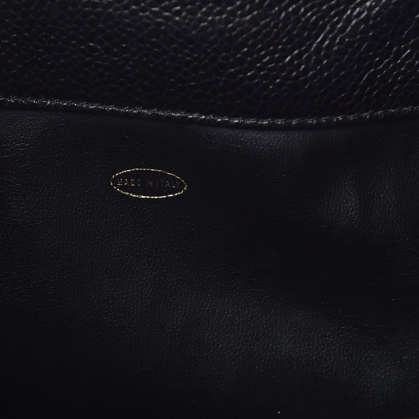 Caviar CC Drawstring Shoulder Bag Black