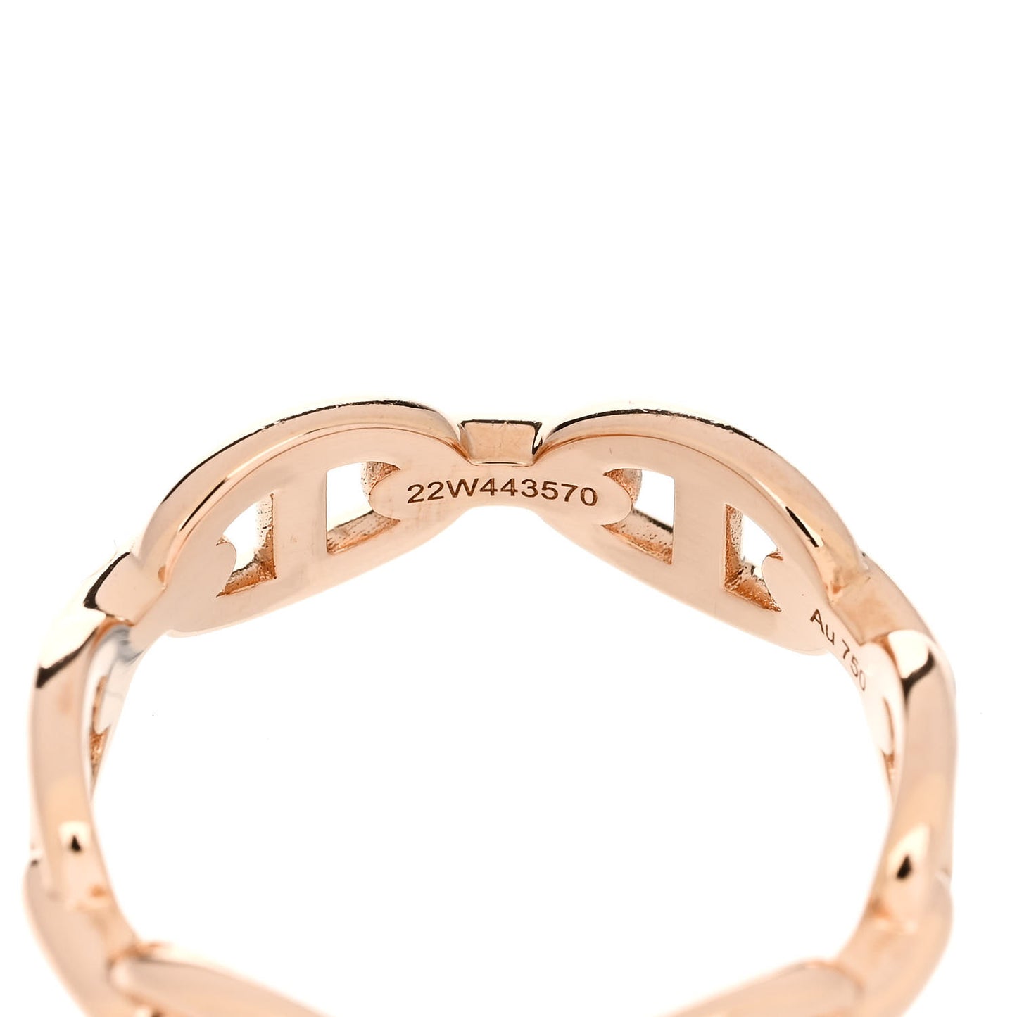 18K Rose Gold PM Chaine d'Ancre Enchainee Ring 55 7.25