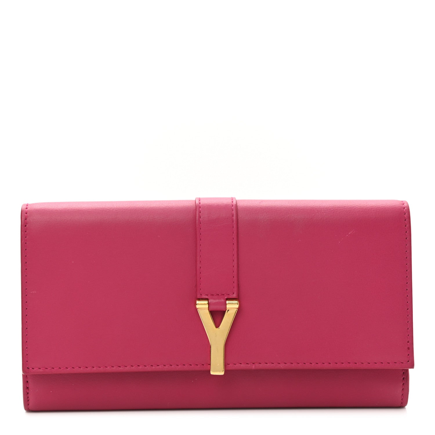 Saint Laurent Calfskin Classic Y Ligne Wallet Fuchsia 1 of 10
