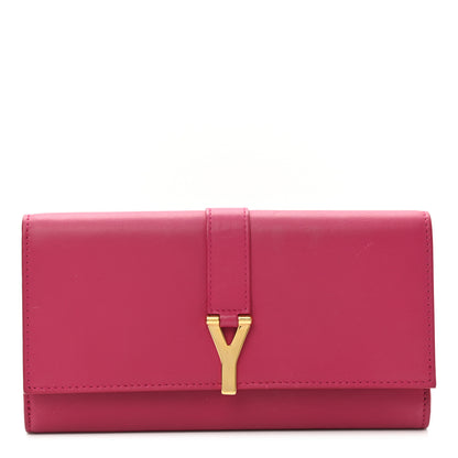 Saint Laurent Calfskin Classic Y Ligne Wallet Fuchsia 1 of 10