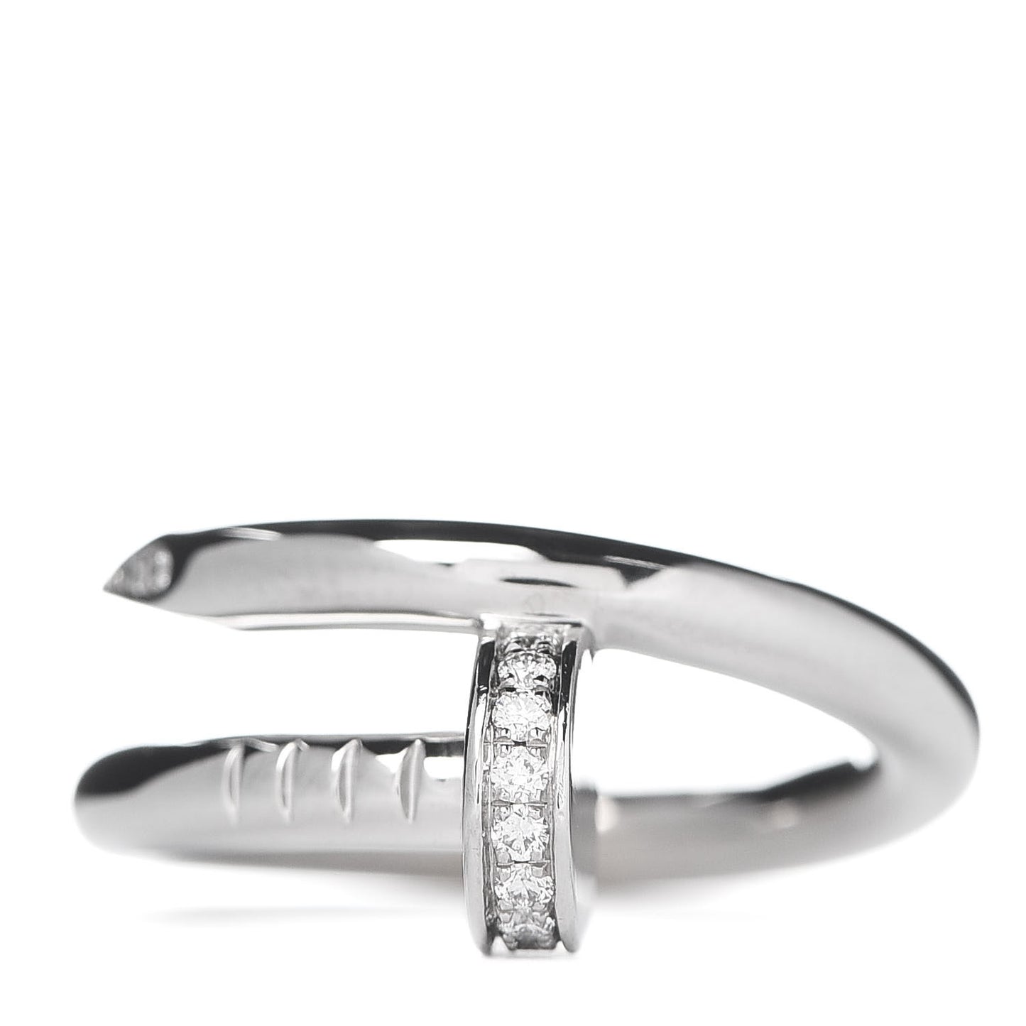 18K White Gold Diamond Juste Un Clou Ring 48 4.5