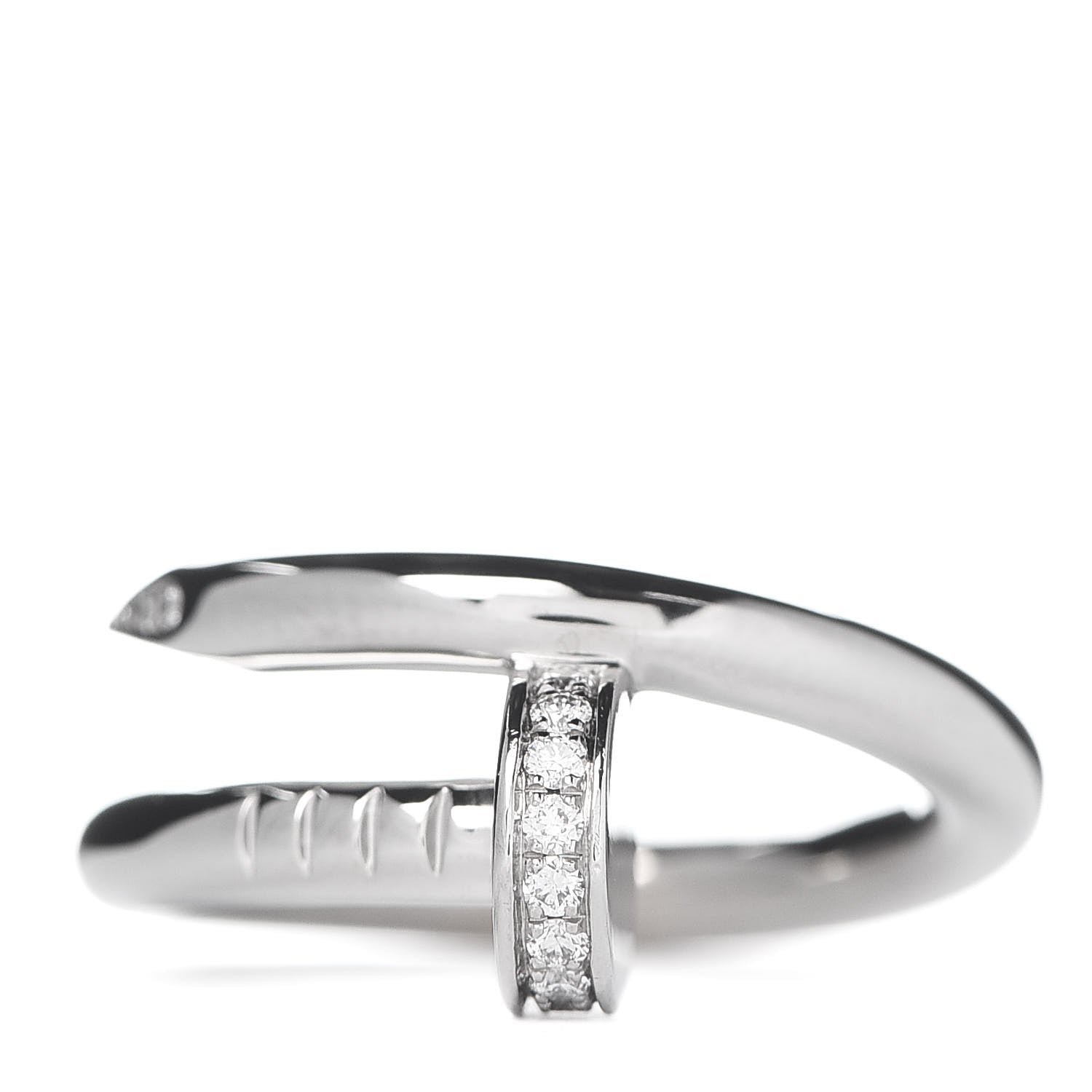 Cartier 18K White Gold Diamond Juste Un Clou Ring 48 4.5 1 of 6