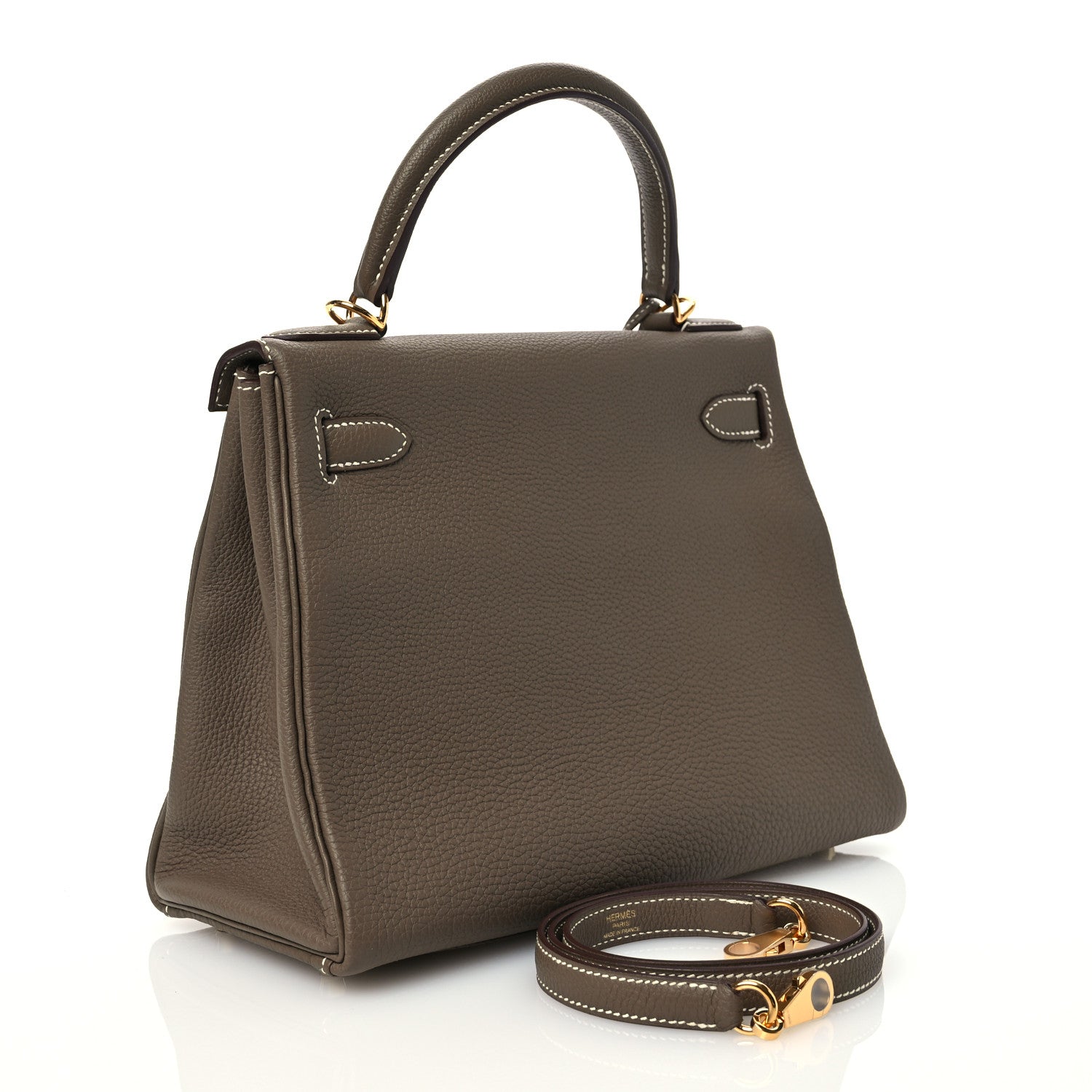 Hermes Togo Kelly Retourne 28 Etoupe 3 of 12