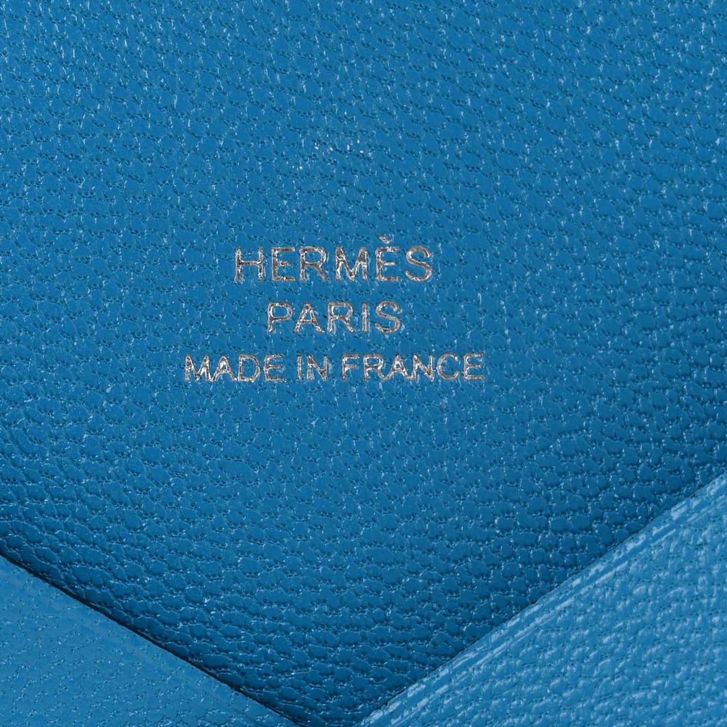 Hermes Chevre Chamkila Calvi Card Case Bleu Frida 6 of 8