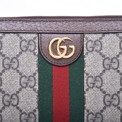 Gucci GG Supreme Monogram Web Ophidia Zip Around Wallet Brown 8 of 10