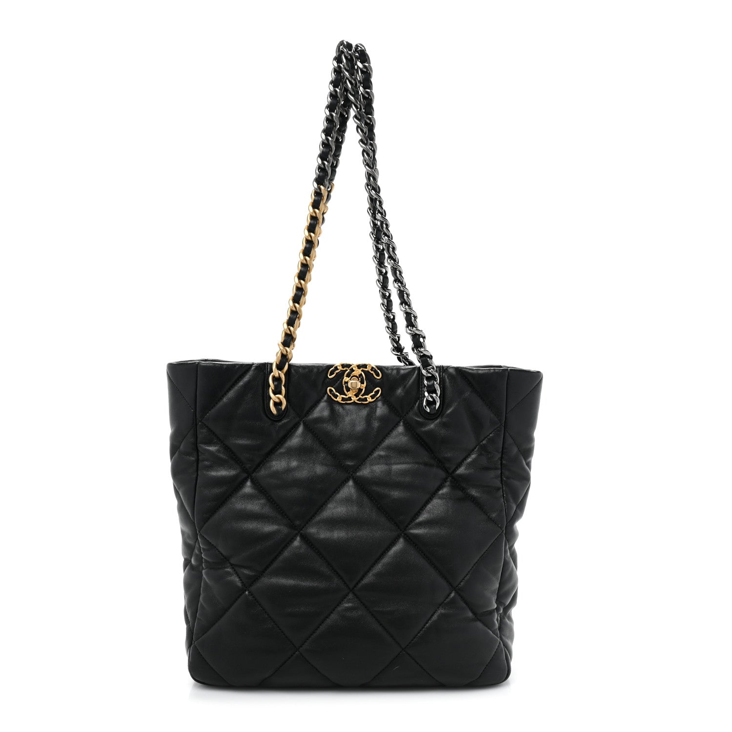 Chanel Lambskin Quilted Chanel 19 Shopping Bag Black 1 of 13