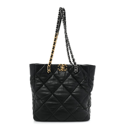 Chanel Lambskin Quilted Chanel 19 Shopping Bag Black 1 of 13