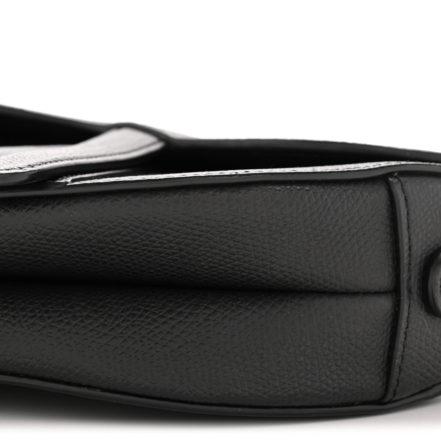 Christian Dior Grained Calfskin Mini Saddle Bag Black 10 of 14