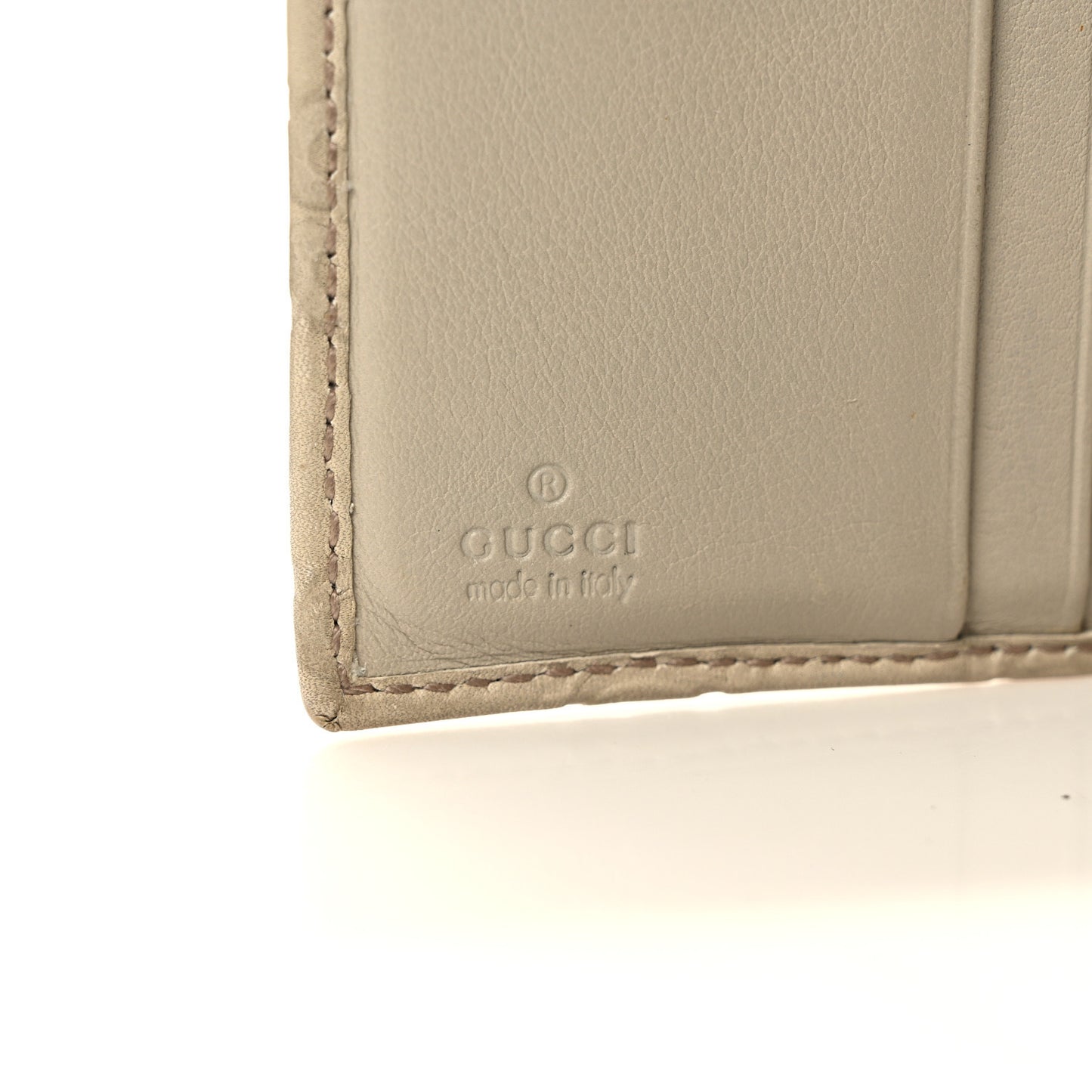 Guccissima Princy French Flap Wallet Off White