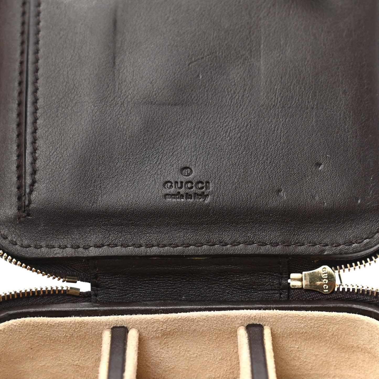 Guccissima Jewelry Case Brown