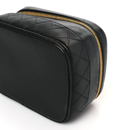 Chanel Lambskin Vanity Cosmetic Case Black 9 of 11
