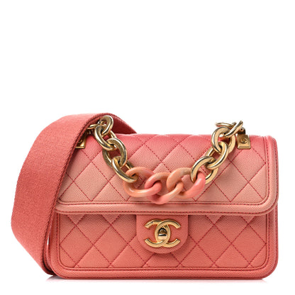 Chanel Caviar Quilted Small Sunset On The Sea Flap Coral 1 of 9