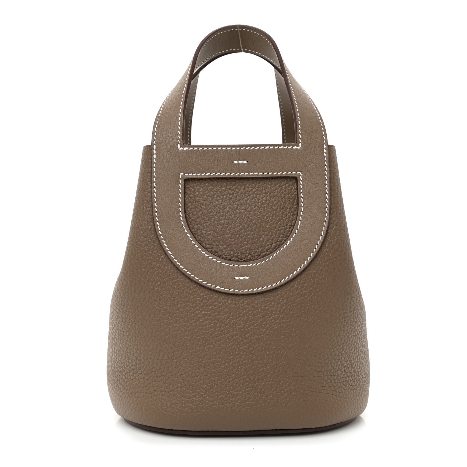 Hermes Taurillon Clemence Swift In-The-Loop 18 Bag Etoupe 1 of 11