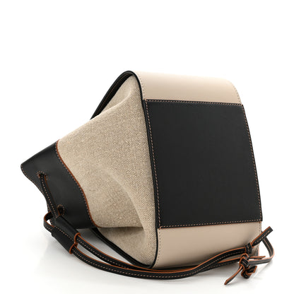 Loewe Calfskin Canvas Small Hammock Shoulder Bag Mink Black 4 of 10