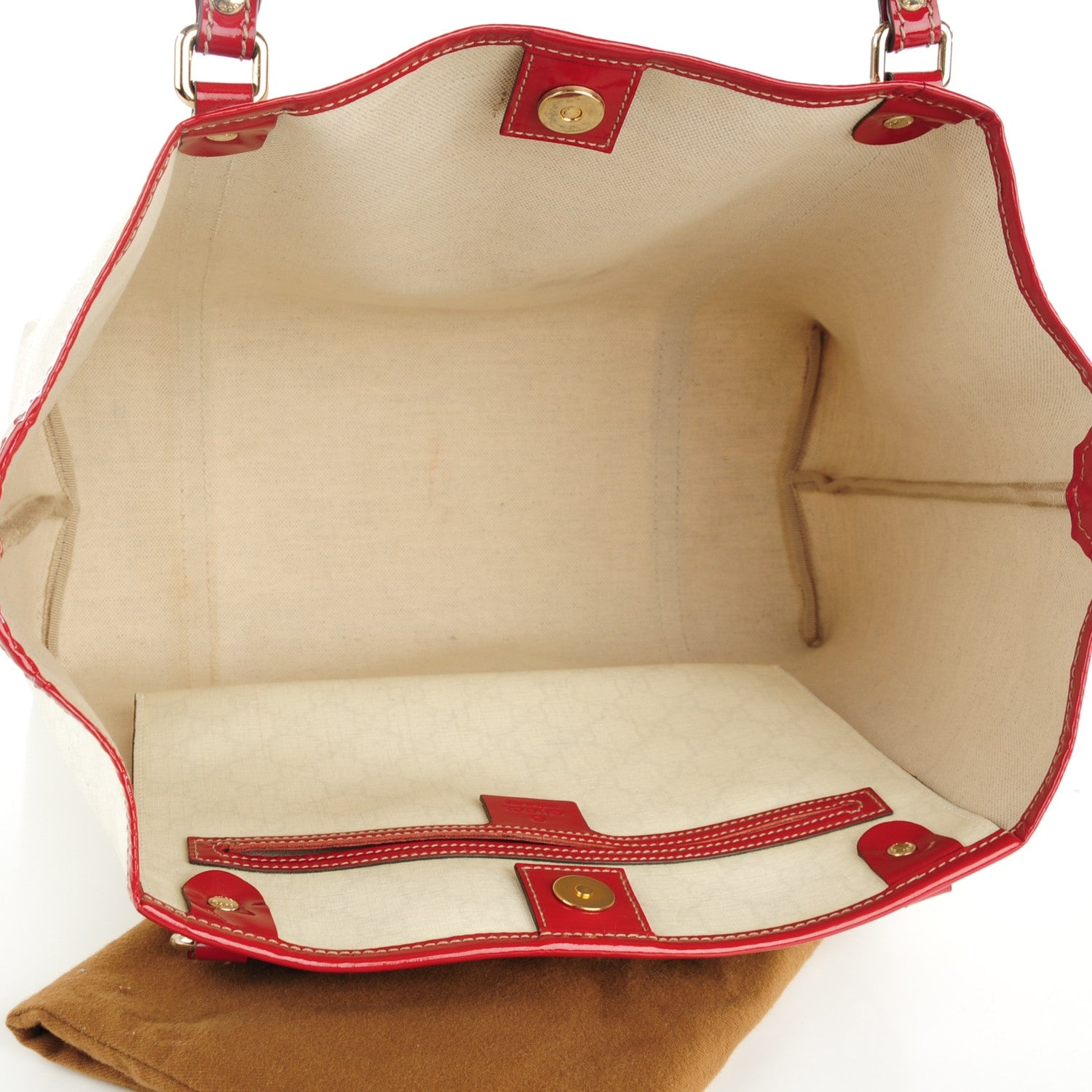 Gucci GG Plus Monogram Tattoo Heart Medium Joy Tote Off White Red 10 of 14