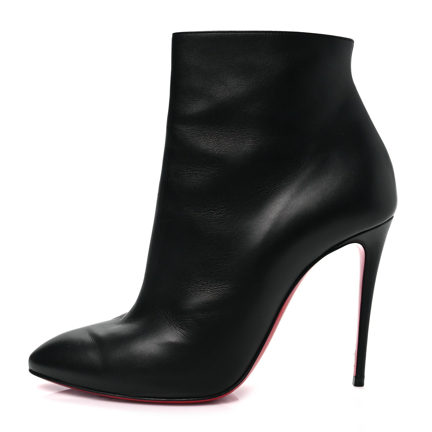 Christian Louboutin Calfskin Eloise Booty 100 Ankle Boots 37.5 Black 1 of 8