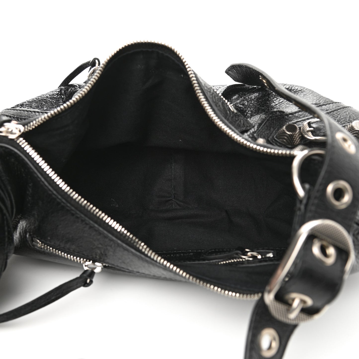 Agneau Arena Small Le Cagole Shoulder Bag Black
