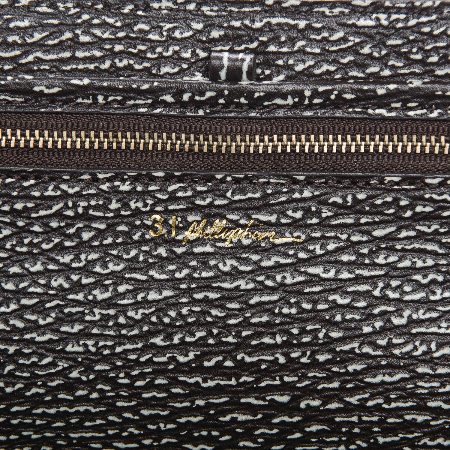 3.1 Phillip Lim 3.1 Textured Calfskin Medium Pashli Satchel Brown White 6 of 7
