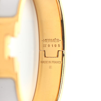 Hermes Enamel Narrow Clic Clac H Bracelet PM White 4 of 5