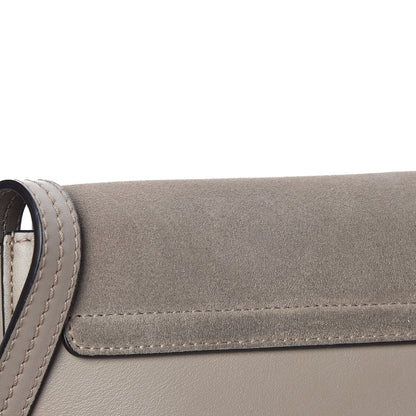 Chloe Suede Calfskin Small Faye Shoulder Bag Motty Grey 16 of 17