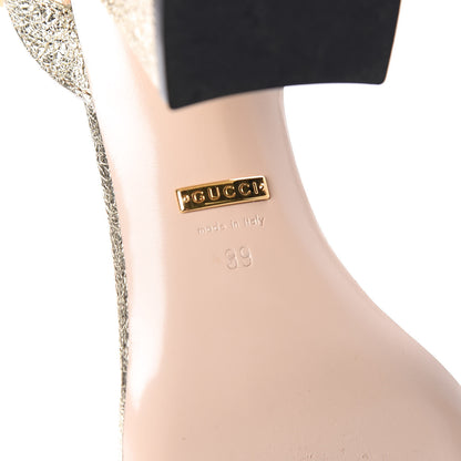 Gucci Galassia GG Marmont Ankle Wrap 75mm Sandals 39 Platino 9 of 10