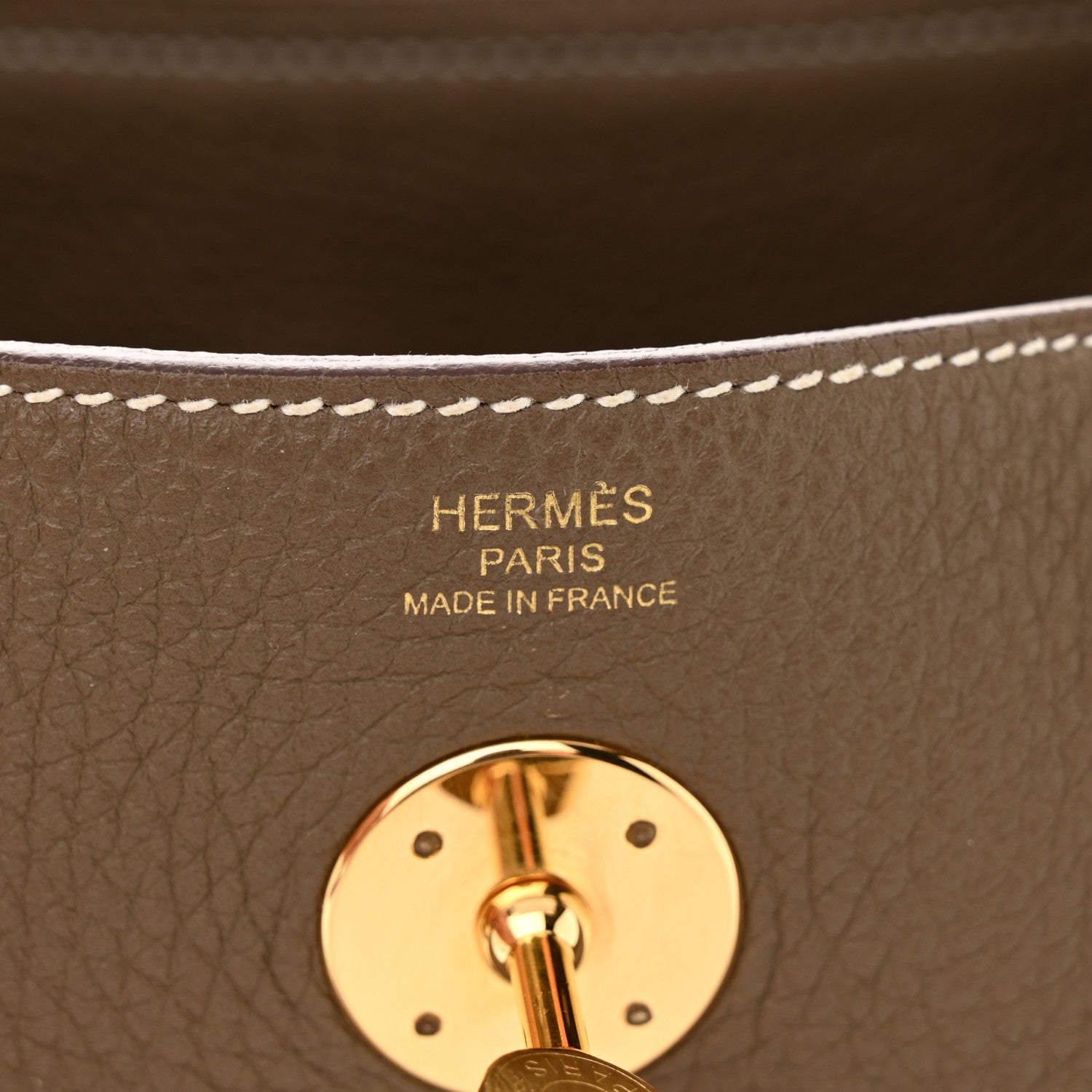 Hermes Taurillon Clemence Lindy 26 Etoupe 6 of 10