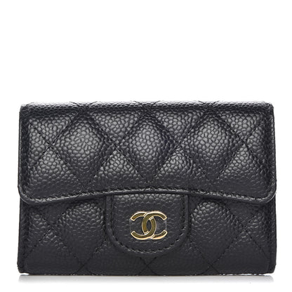 Chanel Caviar Quilted Flap Card Holder Black 1 of 9