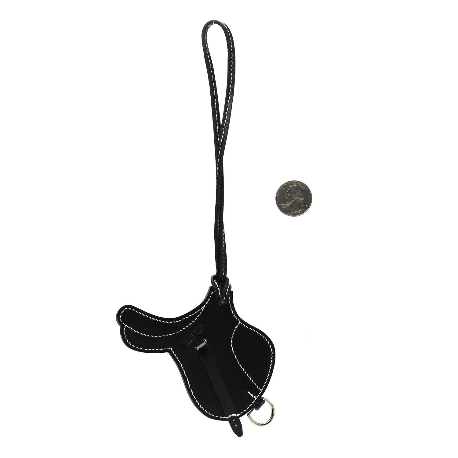 Hermes Box Paddock Selle Horse Saddle Bag Charm Black 2 of 3