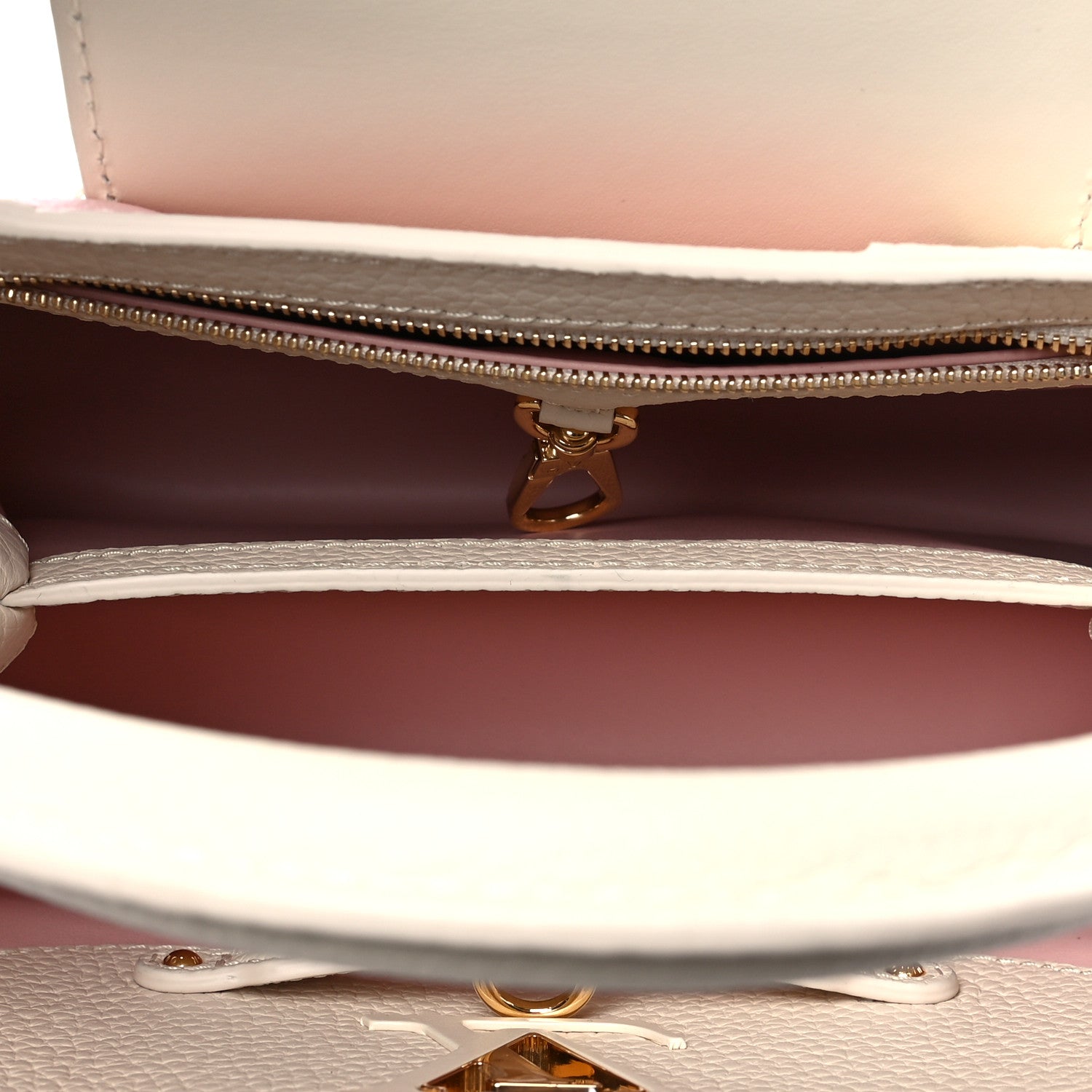 Louis Vuitton Taurillon Gelato Capucines BB Tonal Vanilla Beige 4 of 7