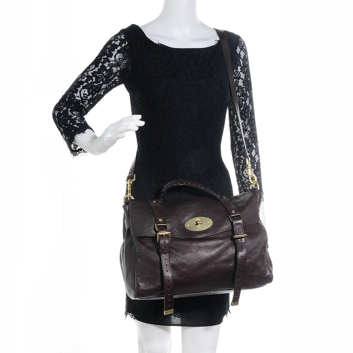 Mulberry Soft Buffalo Leather Oversized Alexa Chocolate 2 of 14