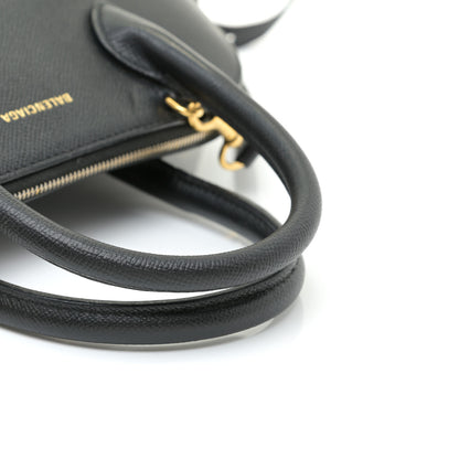 Balenciaga Signature Grained Calfskin Logo S Ville Top Handle Bag Black 13 of 14