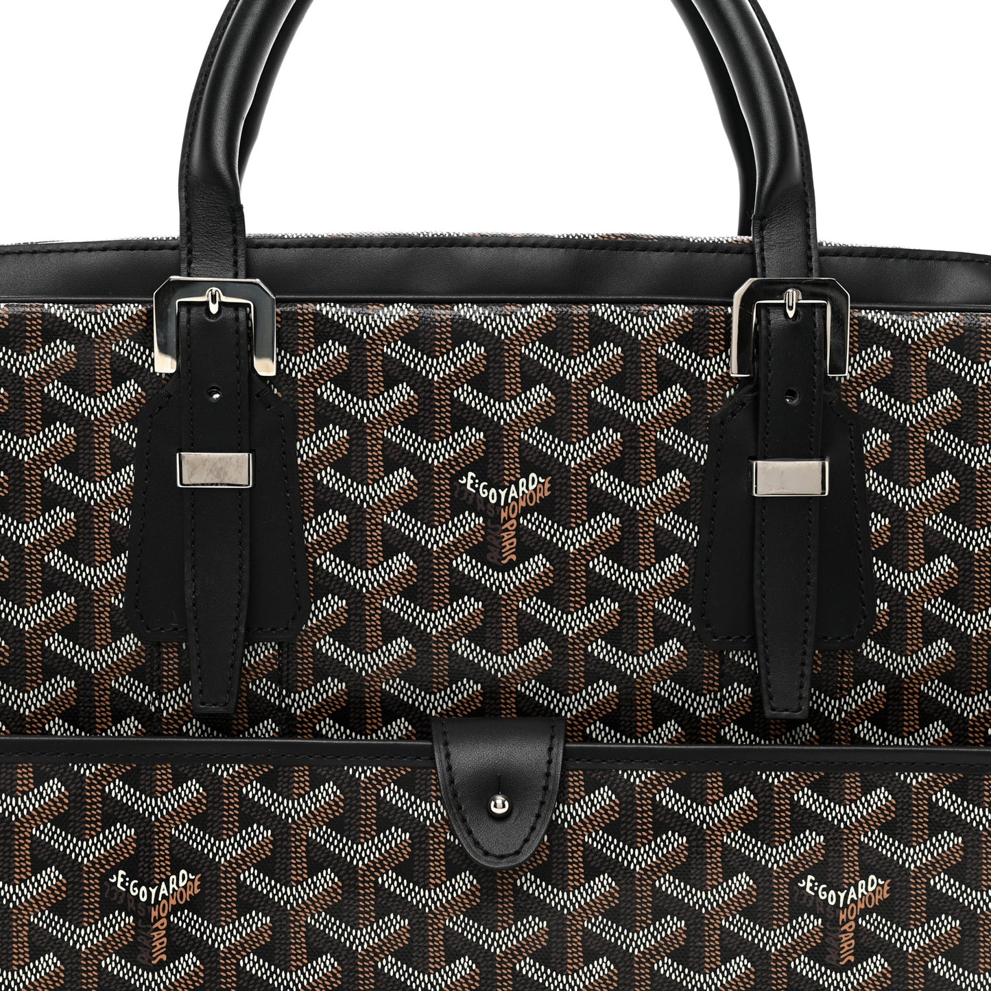 Goyardine Ambassade MM Briefcase Black