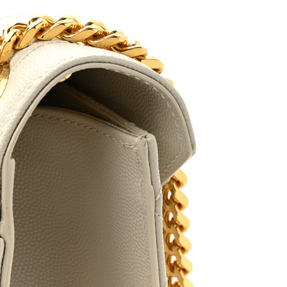 Saint Laurent Grain De Poudre Mixed Matelasse Large Triquilt Monogram Satchel Porcellana 13 of 14