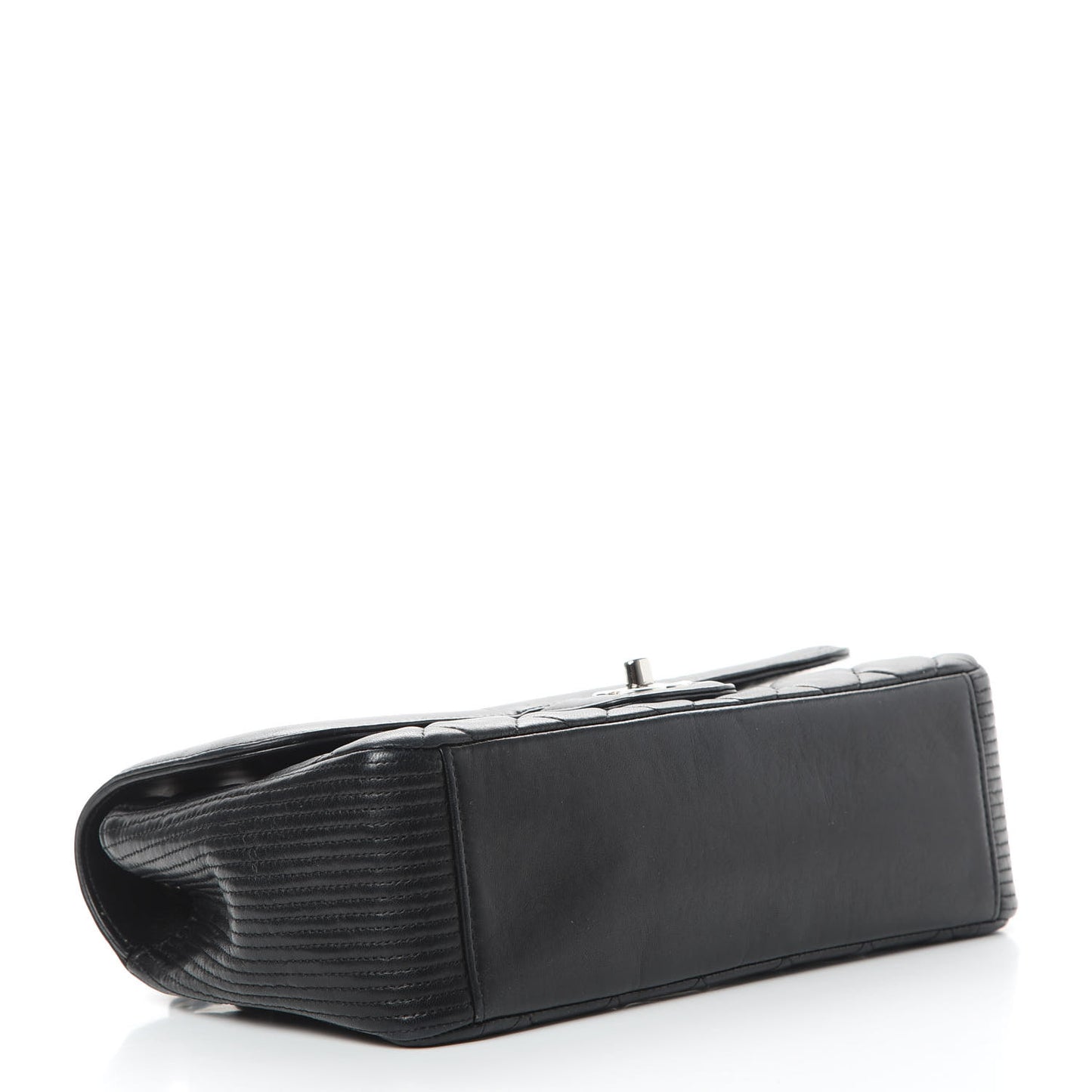 Lambskin Quilted Medium Single Flap Black