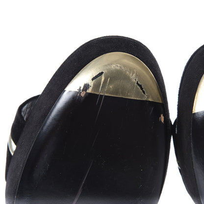 Gucci Suede Keira T Strap Platforms 39.5 Black 9 of 9